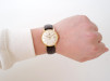 Swiss watch Jaeger LeCoultre Ultra-Thin White Linen Dial 18K Yellow Gold 34
