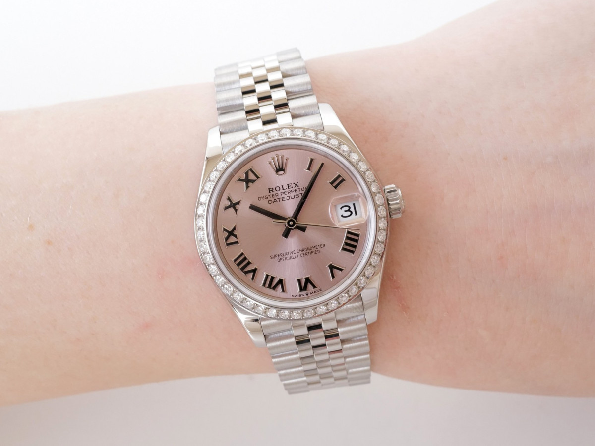 Swiss watch Rolex Datejust 31 Jubilee Pink Roman Diamond Bezel (2025)