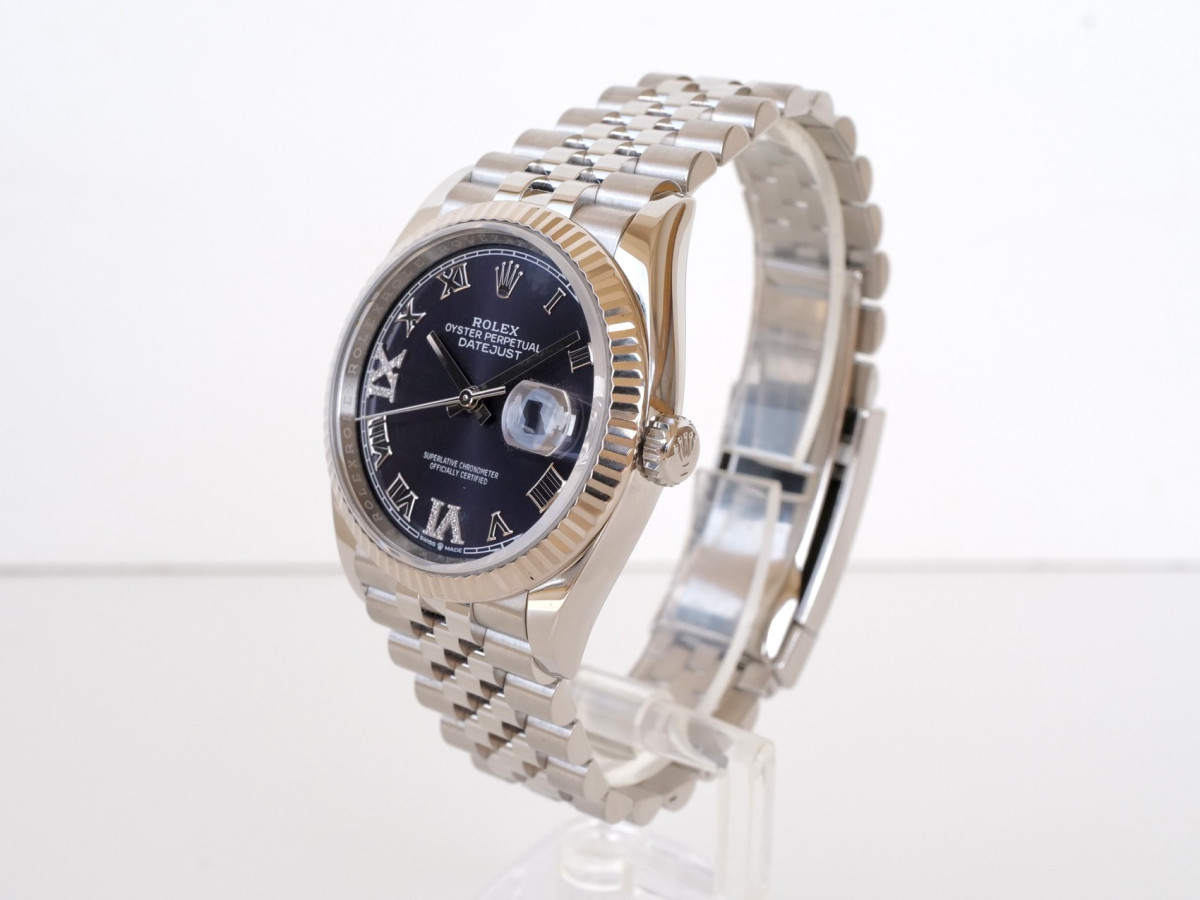 Swiss watch Rolex Datejust 36 Jubilee Purple Roman VI IX Diamond Dial