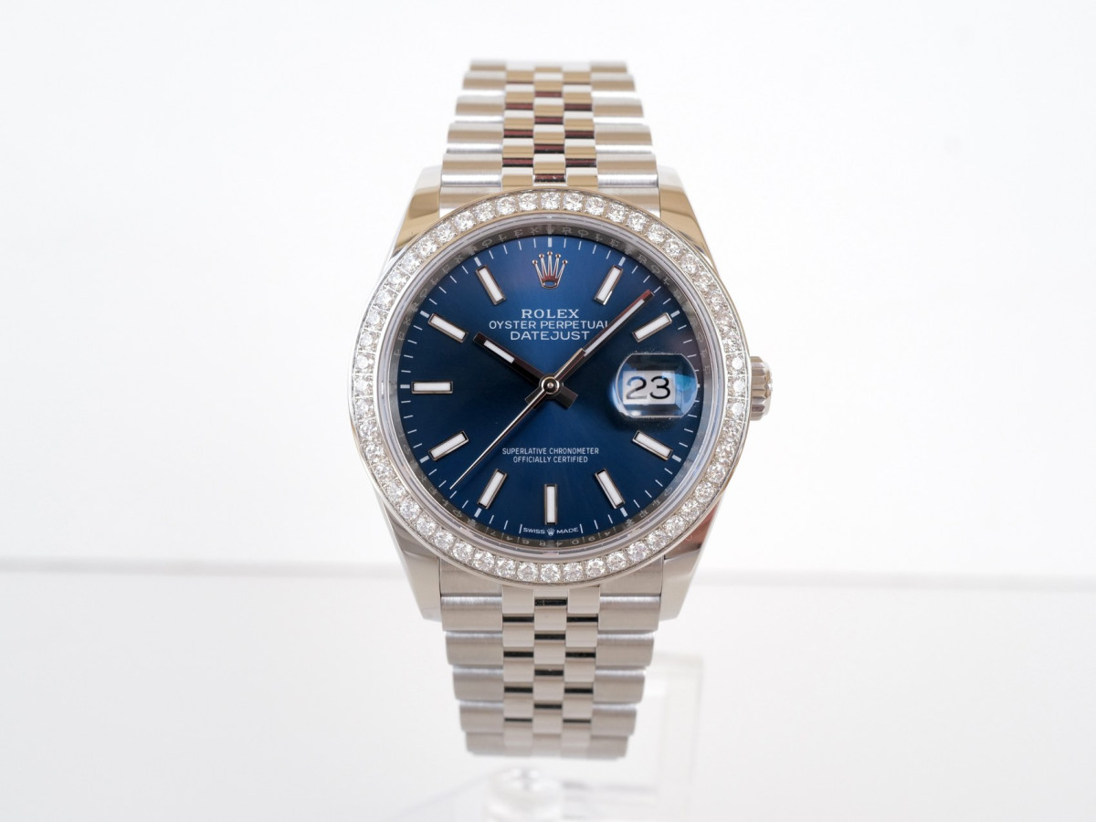 Swiss watch Rolex Datejust 36 Jubilee Steel Diamond Bezel Blue Dial (12.2025)