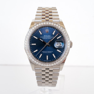 Swiss watch Rolex Datejust 36 Jubilee Steel Diamond Bezel Blue Dial (12.2025)