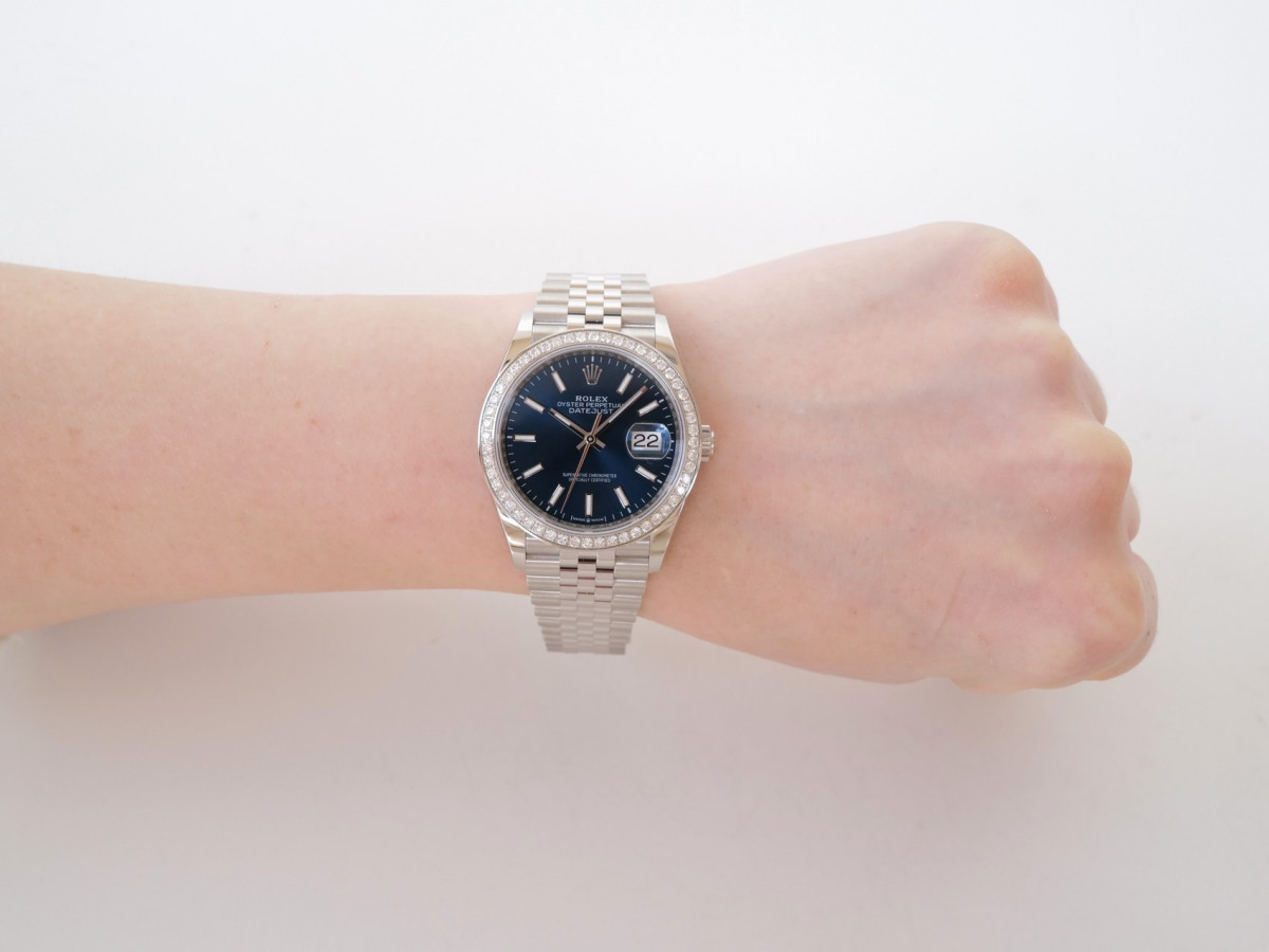 Swiss watch Rolex Datejust 36 Jubilee Steel Diamond Bezel Blue Dial (12.2025)