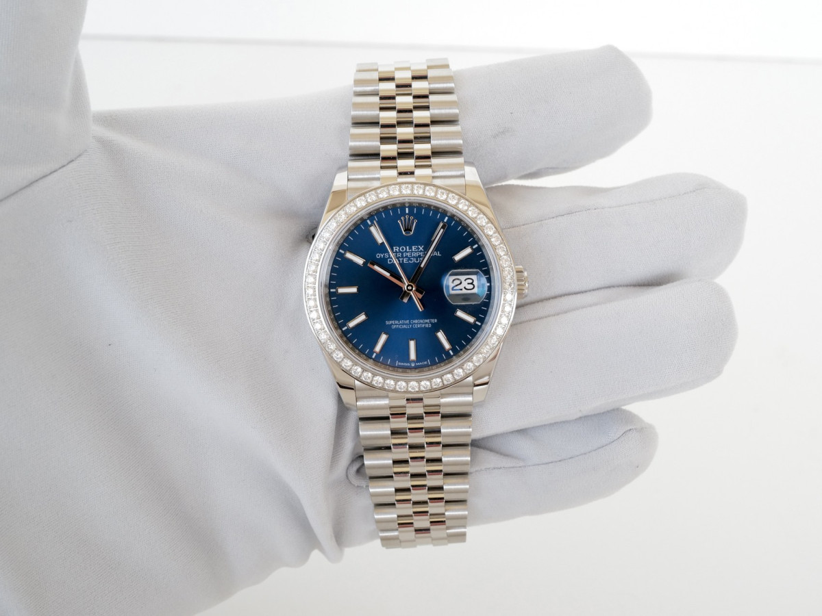 Swiss watch Rolex Datejust 36 Jubilee Steel Diamond Bezel Blue Dial (12.2025)