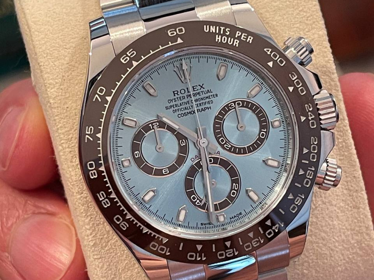 Swiss watch Rolex Cosmograph Daytona Platinum Ice Blue Dial 40 (2023)