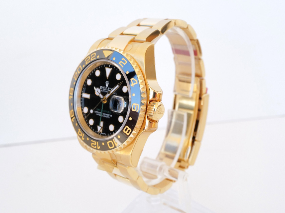 Швейцарские часы Rolex GMT-Master II 18K Yellow Gold Black Dial 40 В ПЛIВКАХ