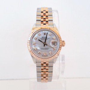 Швейцарские часы Rolex Lady-Datejust 28 Jubilee Steel 18K Rose Gold MOP Diamond Dial (2023)