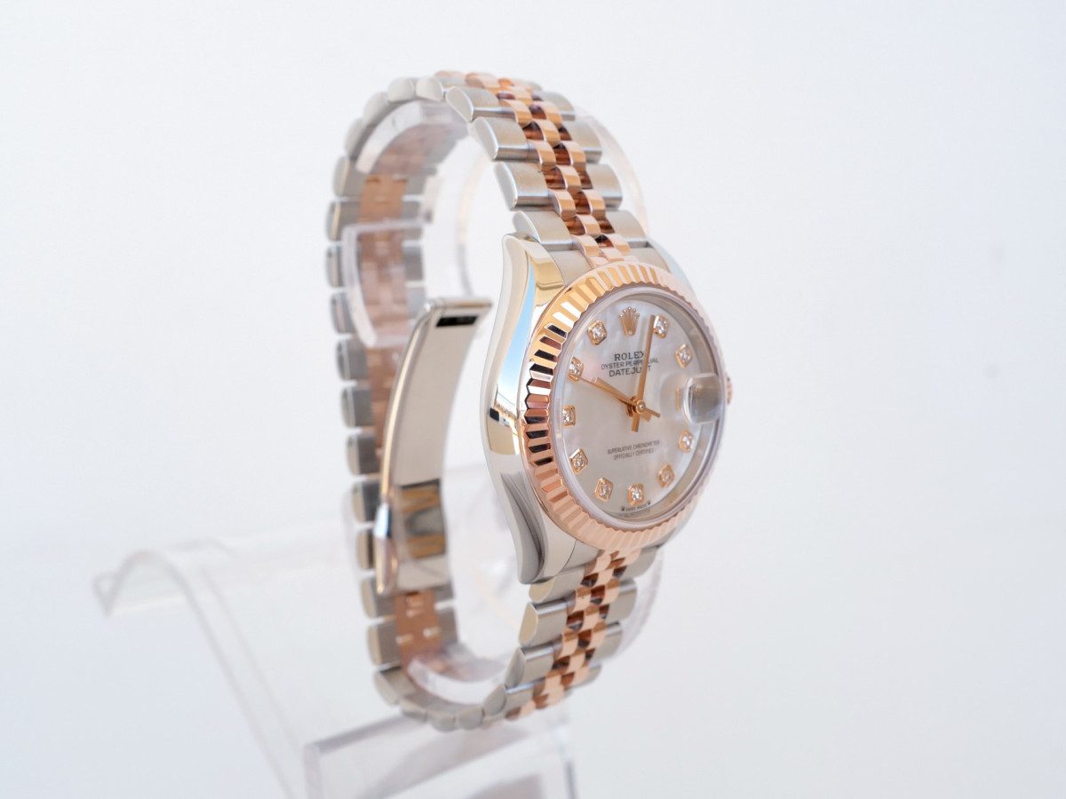 Швейцарские часы Rolex Lady-Datejust 28 Jubilee Steel 18K Rose Gold MOP Diamond Dial (2023)