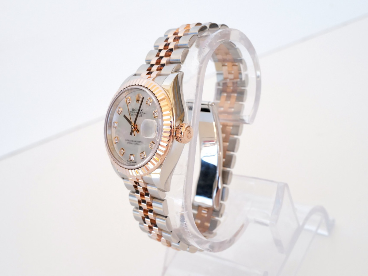 Швейцарские часы Rolex Lady-Datejust 28 Jubilee Steel 18K Rose Gold MOP Diamond Dial (2023)