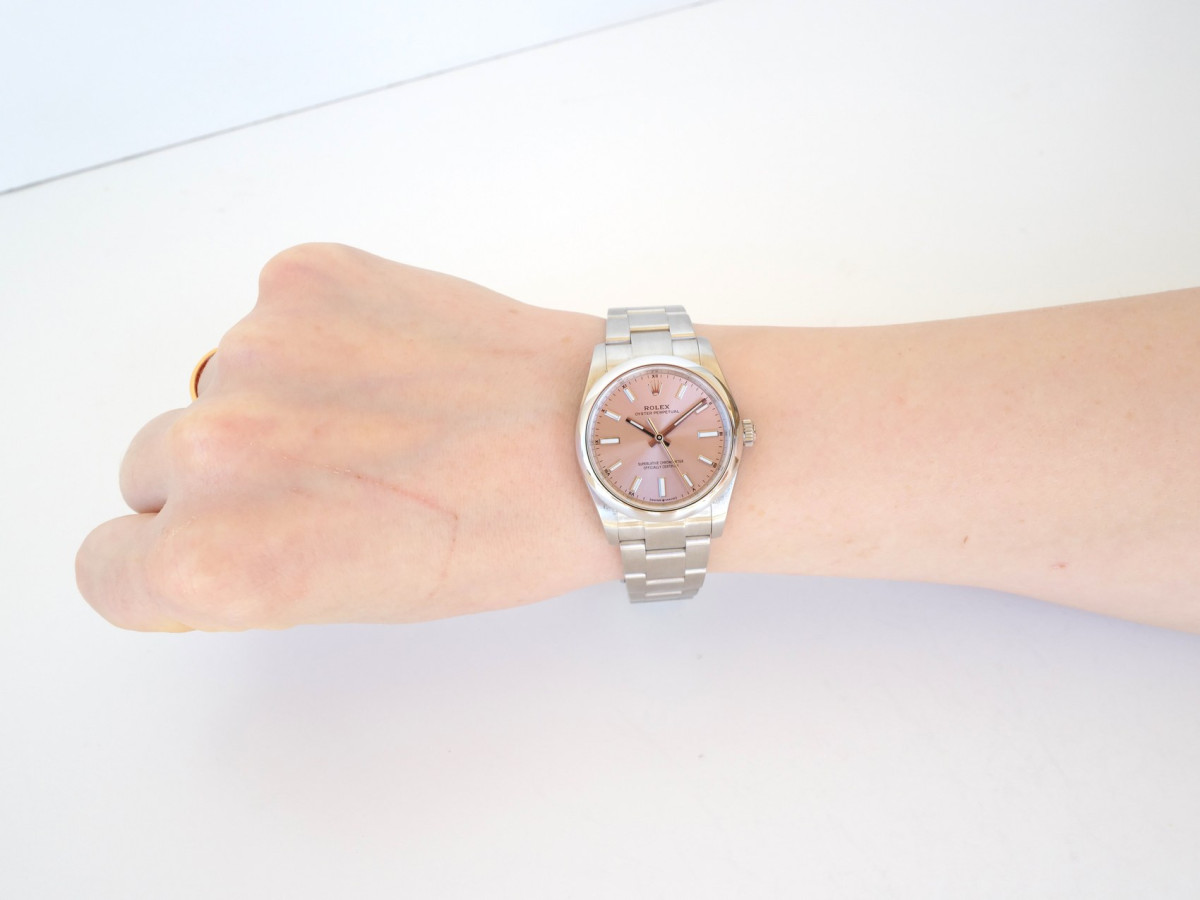 Швейцарские часы Rolex Oyster Perpetual 34 Pink Dial (2024)