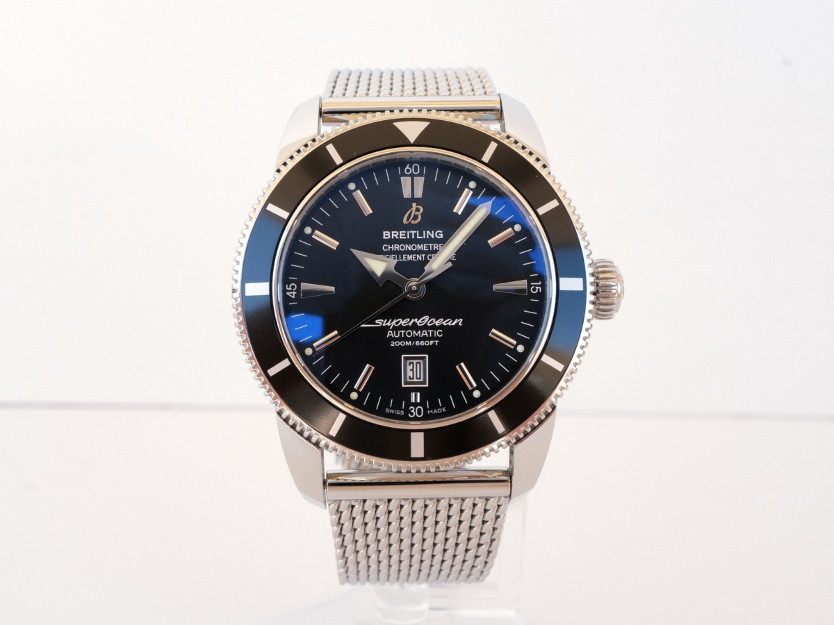 Швейцарские часы Breitling Superocean Heritage 46 Black Dial Steel Bracelet