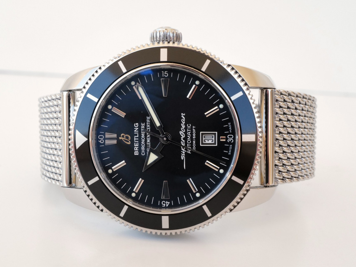 Швейцарские часы Breitling Superocean Heritage 46 Black Dial Steel Bracelet