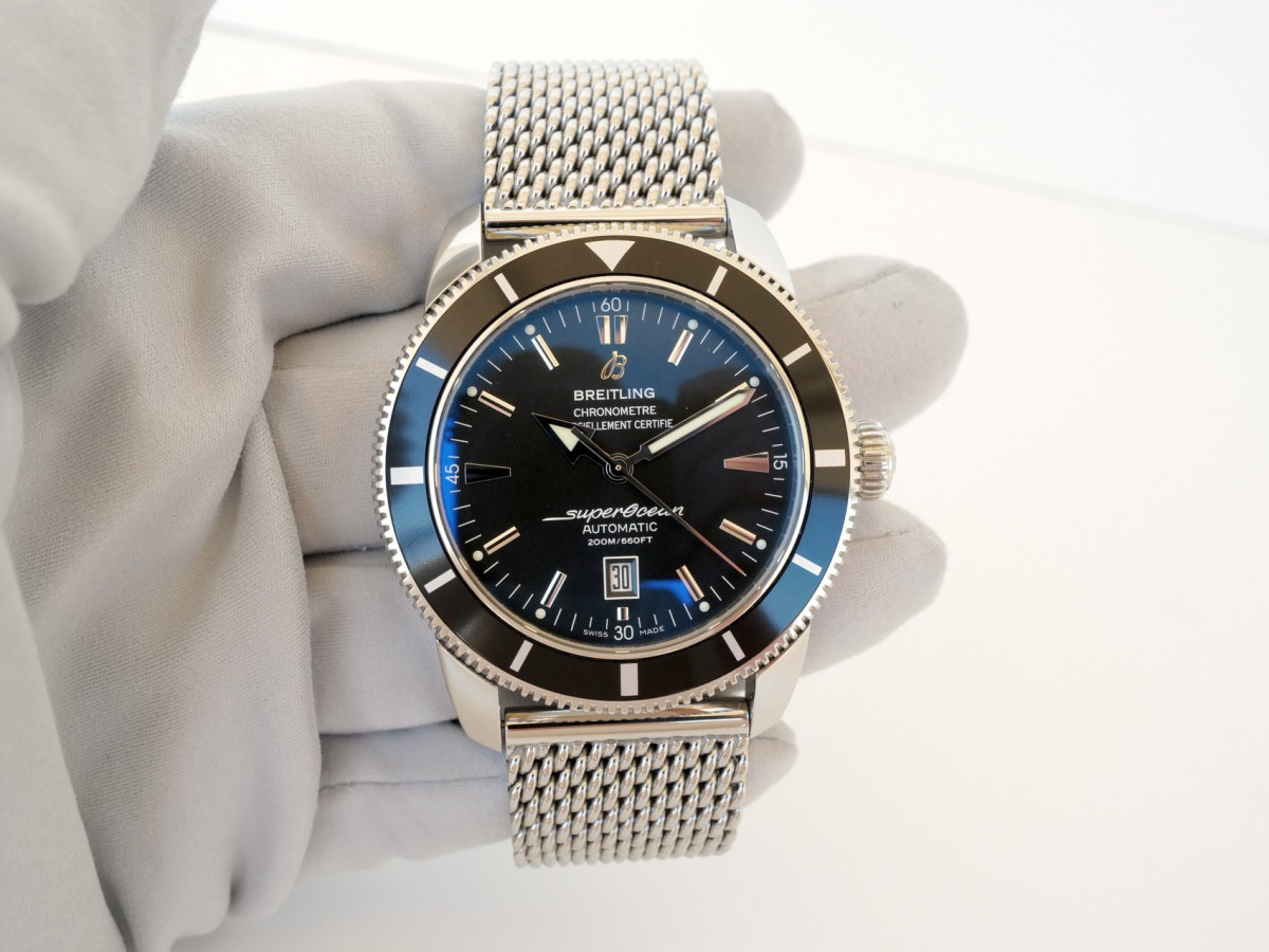 Швейцарские часы Breitling Superocean Heritage 46 Black Dial Steel Bracelet