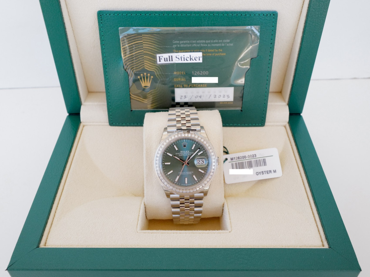 Швейцарские часы Rolex Datejust 36 Jubilee Steel Diamond Bezel Green Dial
