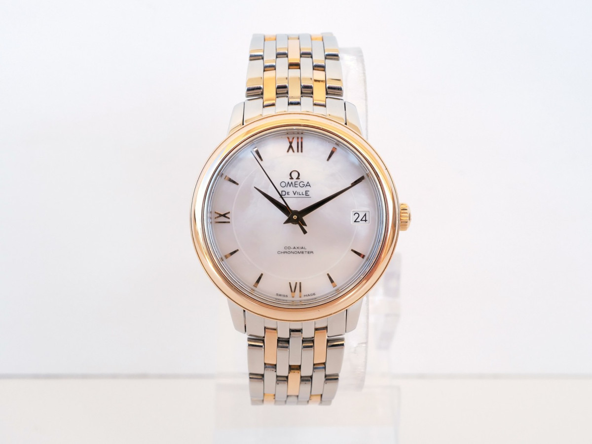 Швейцарские часы Omega De Ville Prestige MoP Dial 18K Rose Gold Steel Automatic 33