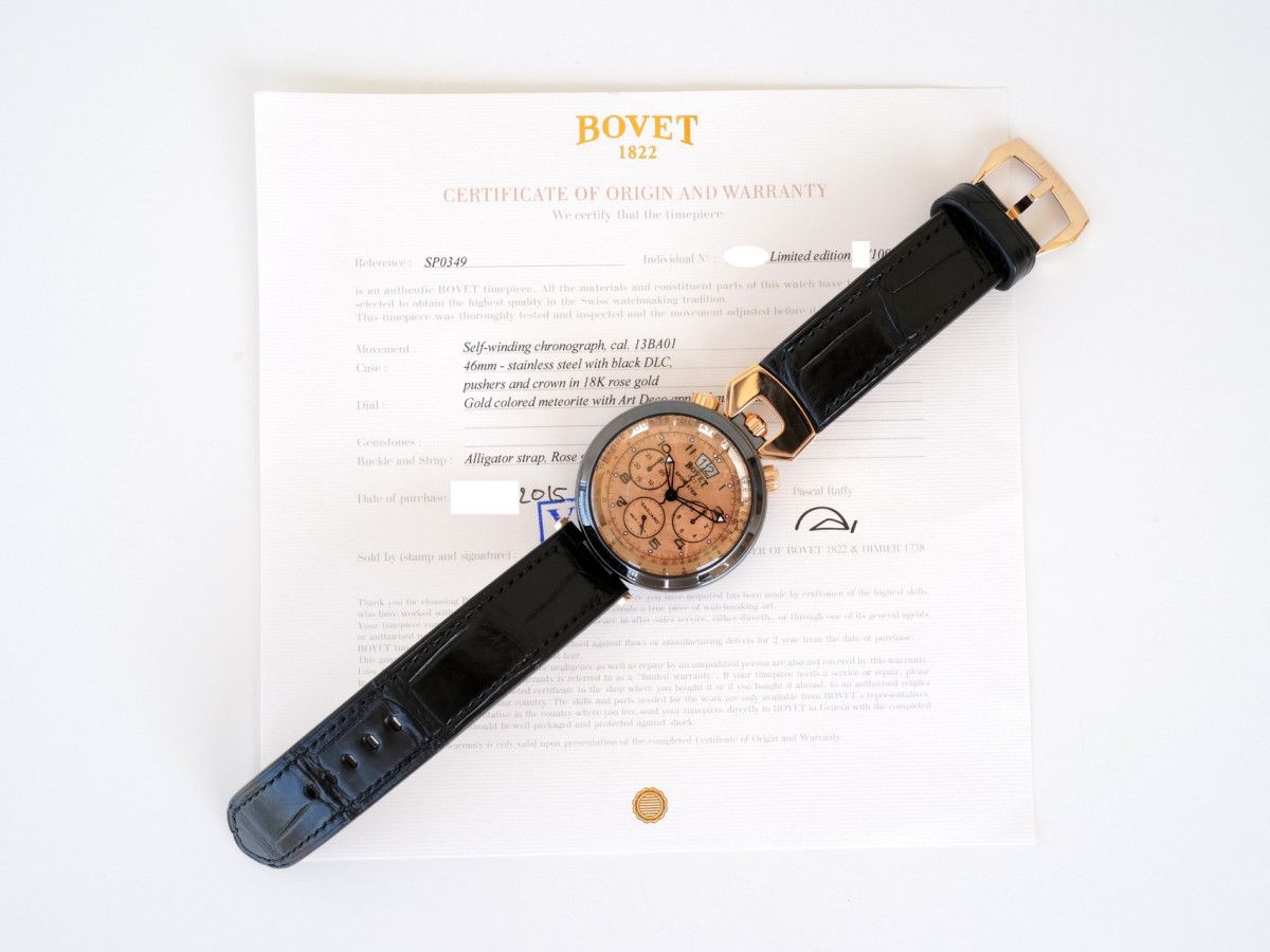 Швейцарские часы Bovet Sportster Saguaro Limited Edition Chronograph Meteorite Dial 46