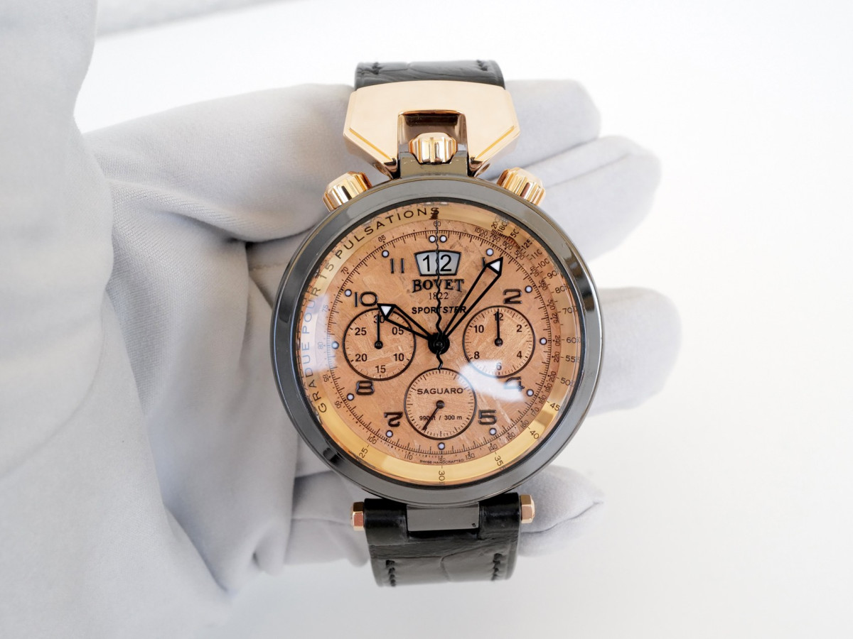 Швейцарские часы Bovet Sportster Saguaro Limited Edition Chronograph Meteorite Dial 46