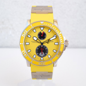 Швейцарские часы Ulysse Nardin Maxi Marine Diver Yellow Dial 43