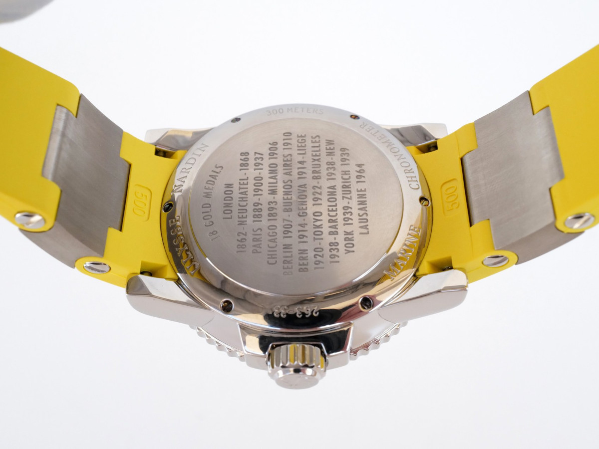 Швейцарские часы Ulysse Nardin Maxi Marine Diver Yellow Dial 43