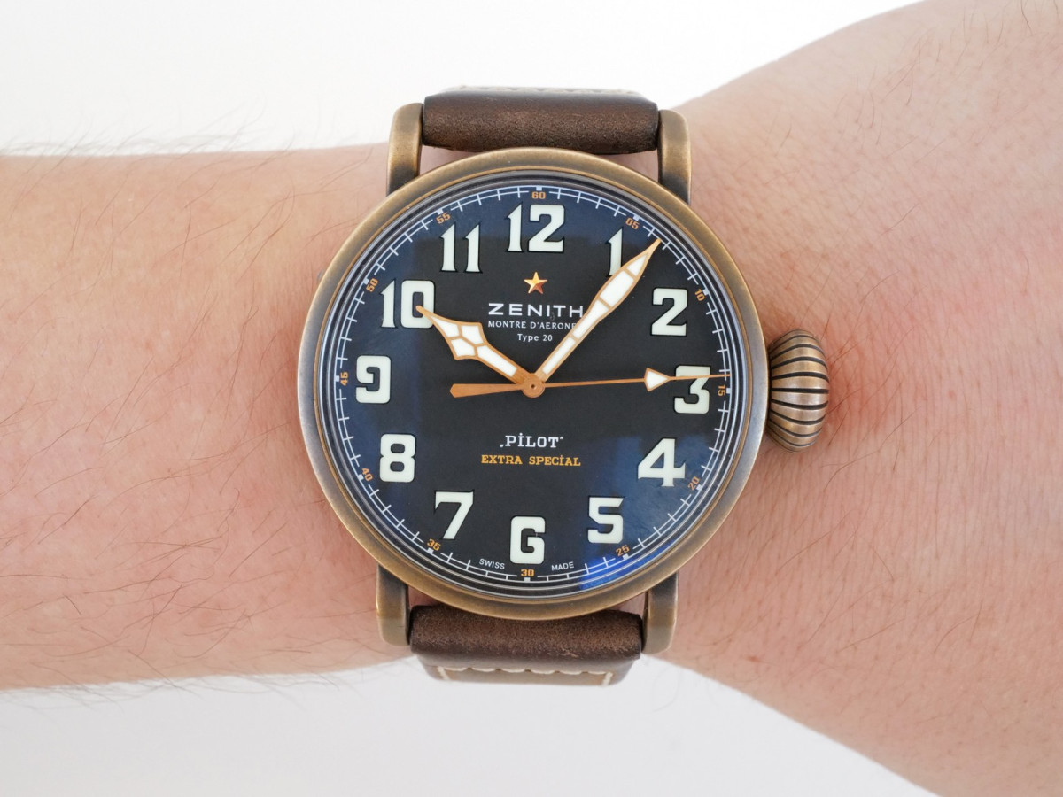 Швейцарские часы Zenith Pilot Type 20 Extra Special Bronze Black Dial 45