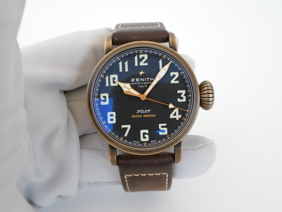 Швейцарские часы Zenith Pilot Type 20 Extra Special Bronze Black Dial 45