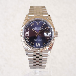 Швейцарские часы Rolex Datejust 36 Jubilee Purple Roman VI IX Diamond Dial (2024)