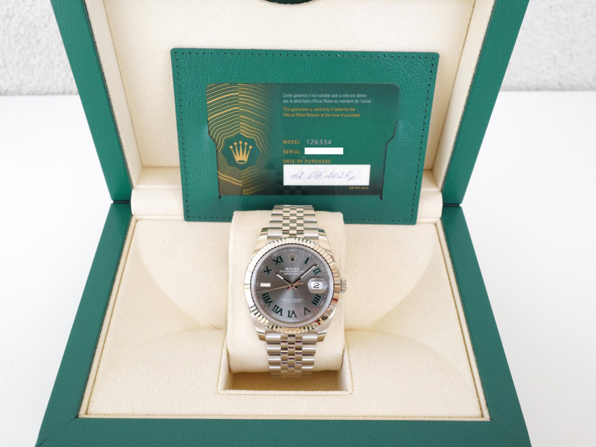 Швейцарские часы Rolex Datejust 41 Jubilee Wimbledon Grey Dial (09.2025)