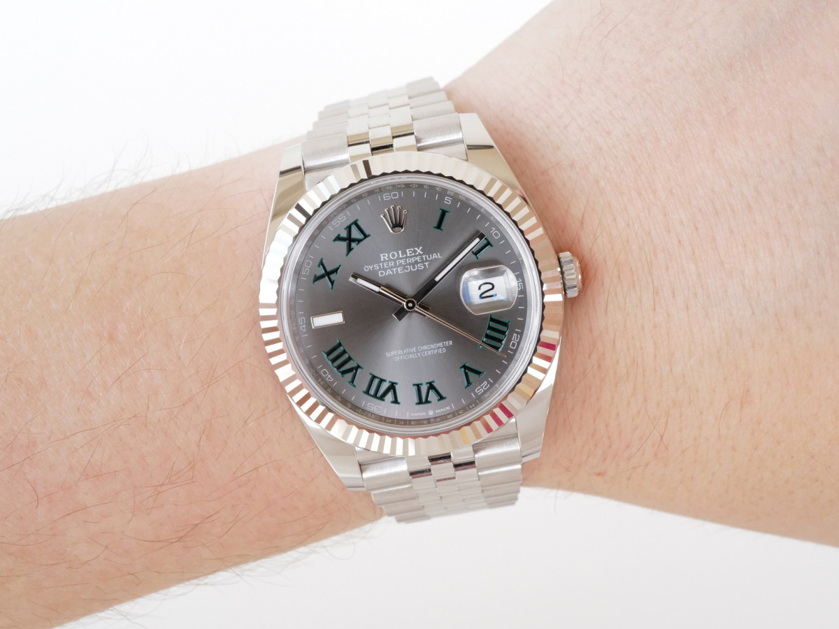 Швейцарские часы Rolex Datejust 41 Jubilee Wimbledon Grey Dial (09.2025)