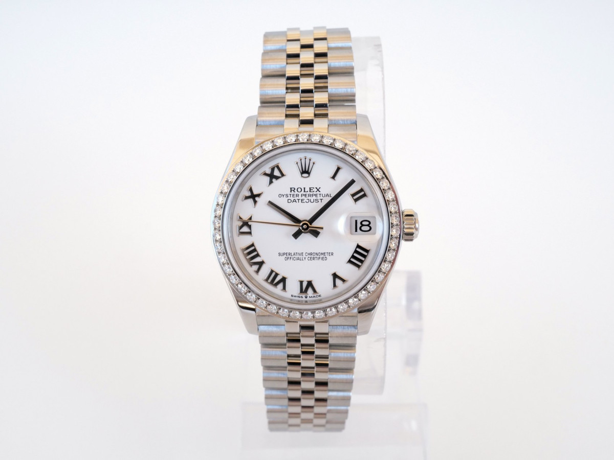 Швейцарський годинник Rolex Datejust 31 Jubilee White Roman Dial Diamond Bezel (2024)