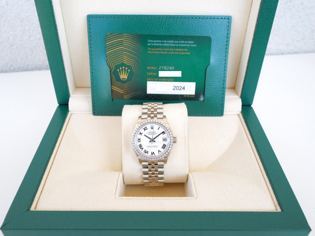 Швейцарський годинник Rolex Datejust 31 Jubilee White Roman Dial Diamond Bezel (2024)