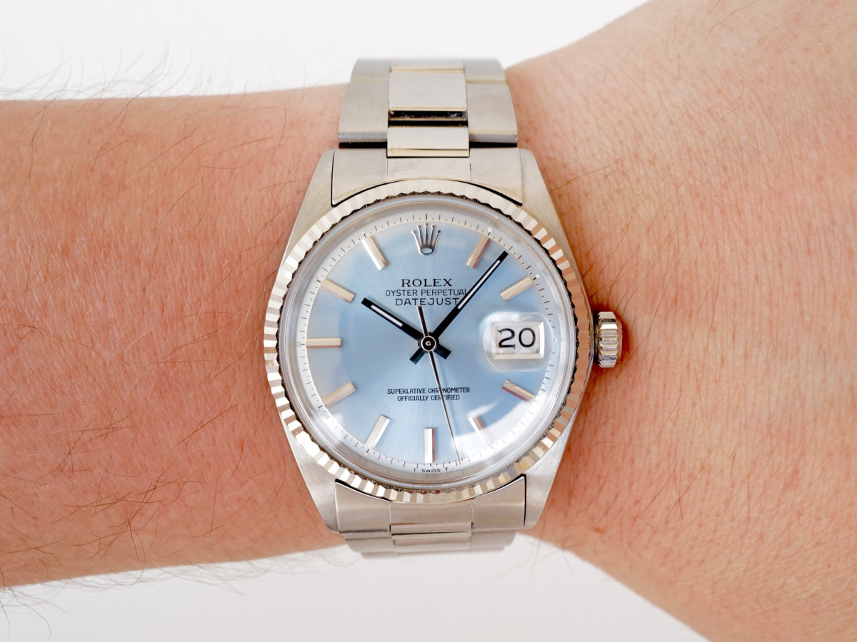 Швейцарський годинник Rolex Datejust 36 Oyster Steel Ice Blue Dial