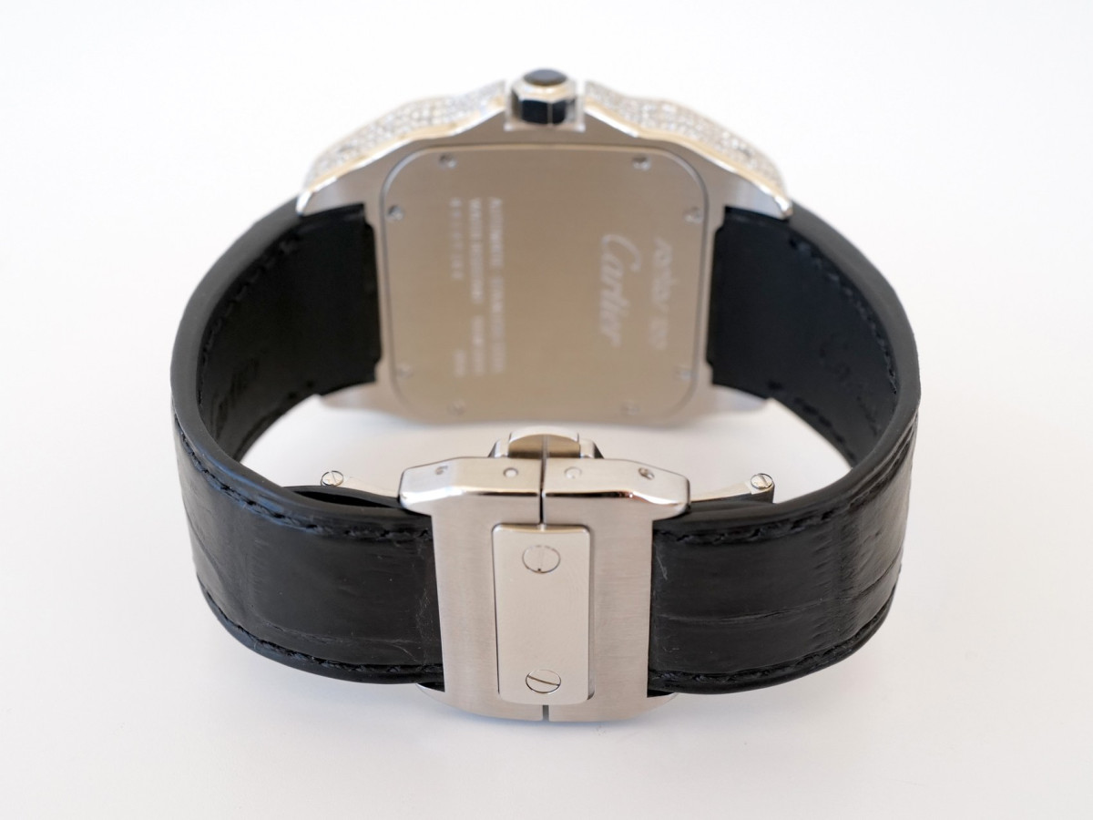 Швейцарський годинник Cartier Santos 100 Custom Diamonds 41