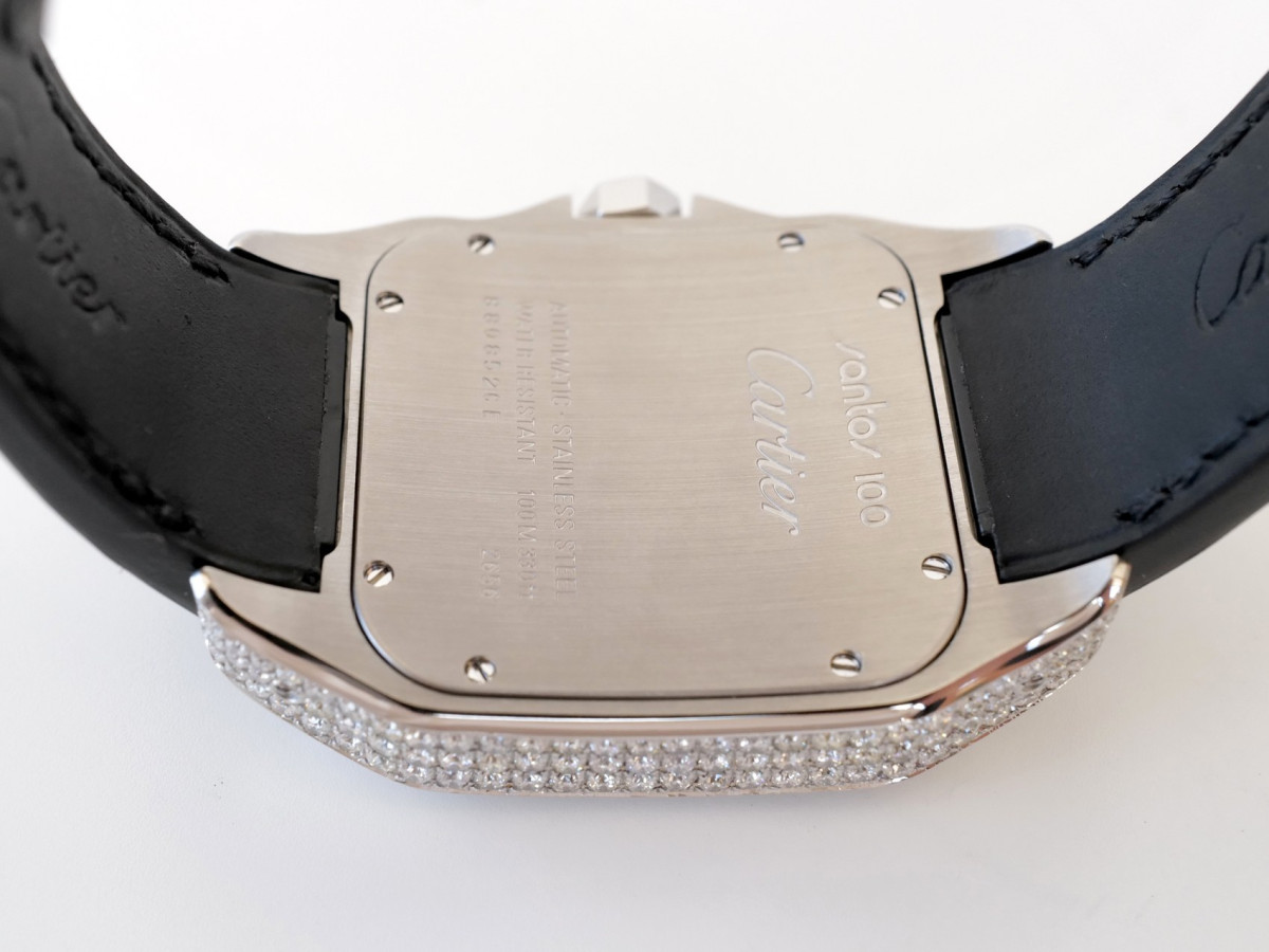 Швейцарський годинник Cartier Santos 100 Custom Diamonds 41