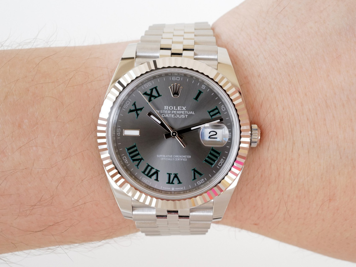 Швейцарський годинник Rolex Datejust 41 Jubilee Wimbledon Grey Dial (2024)