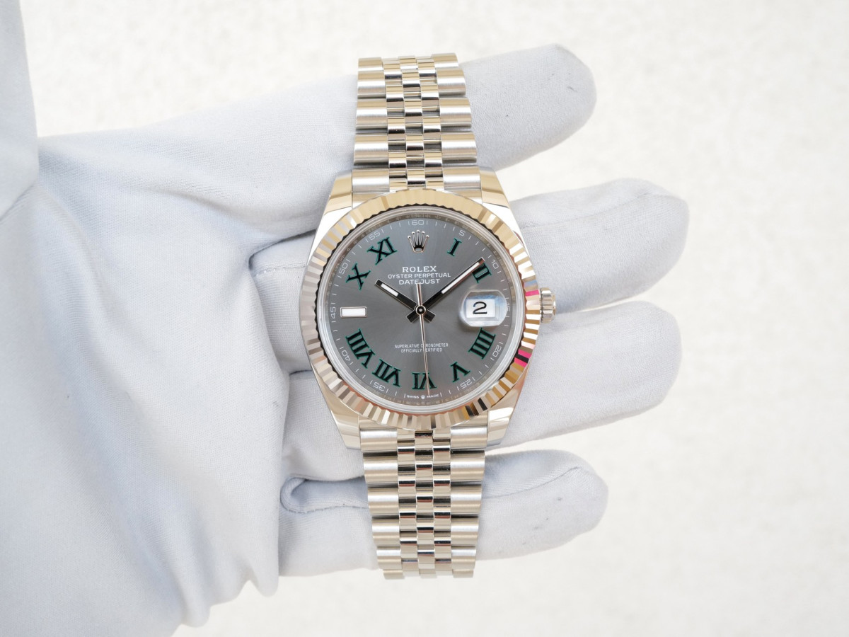Швейцарський годинник Rolex Datejust 41 Jubilee Wimbledon Grey Dial (2024)