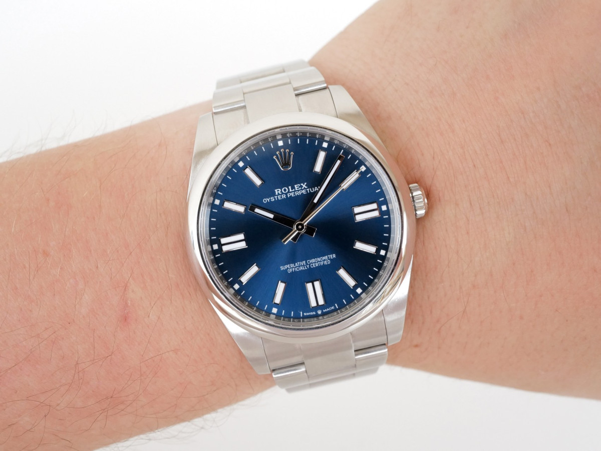 Швейцарський годинник Rolex Oyster Perpetual 41 Blue Dial (2024)