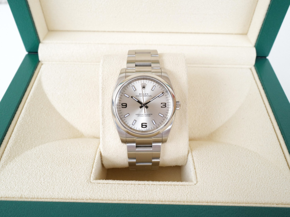 Швейцарський годинник Rolex Oyster Perpetual Air King 34 Silver Dial