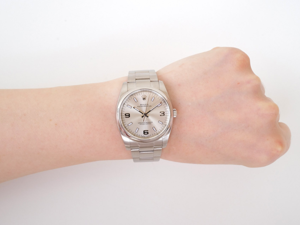 Швейцарський годинник Rolex Oyster Perpetual Air King 34 Silver Dial