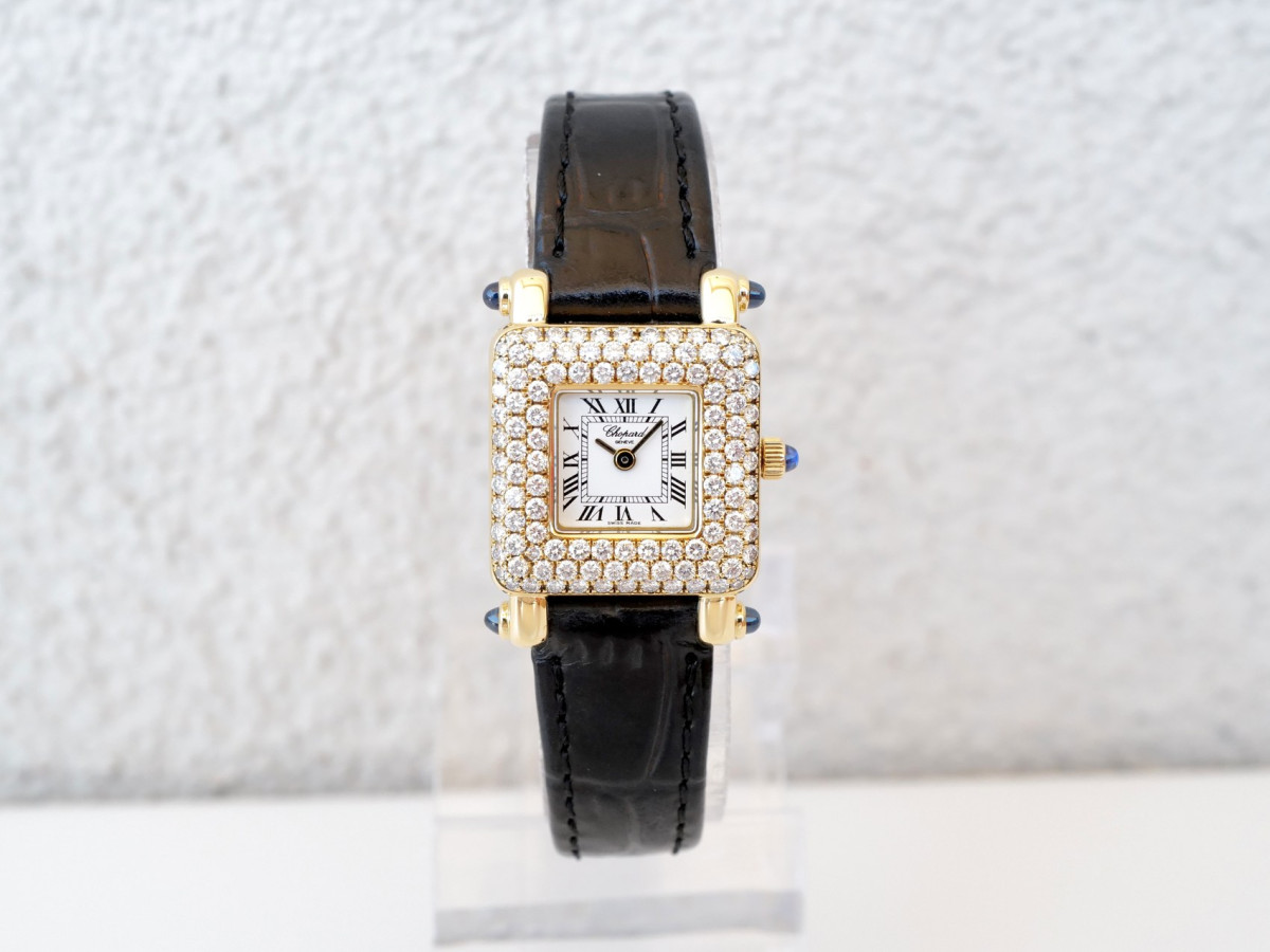 Швейцарские часы Chopard Happy Sport 18K Yellow Gold 2ct Diamonds
