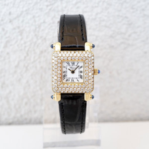 Швейцарские часы Chopard Happy Sport 18K Yellow Gold 2ct Diamonds