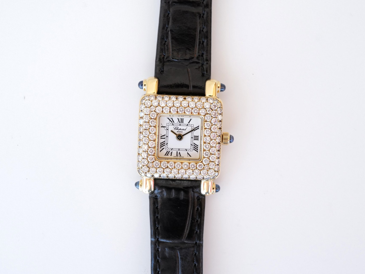 Швейцарские часы Chopard Happy Sport 18K Yellow Gold 2ct Diamonds