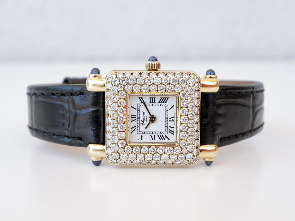 Швейцарские часы Chopard Happy Sport 18K Yellow Gold 2ct Diamonds