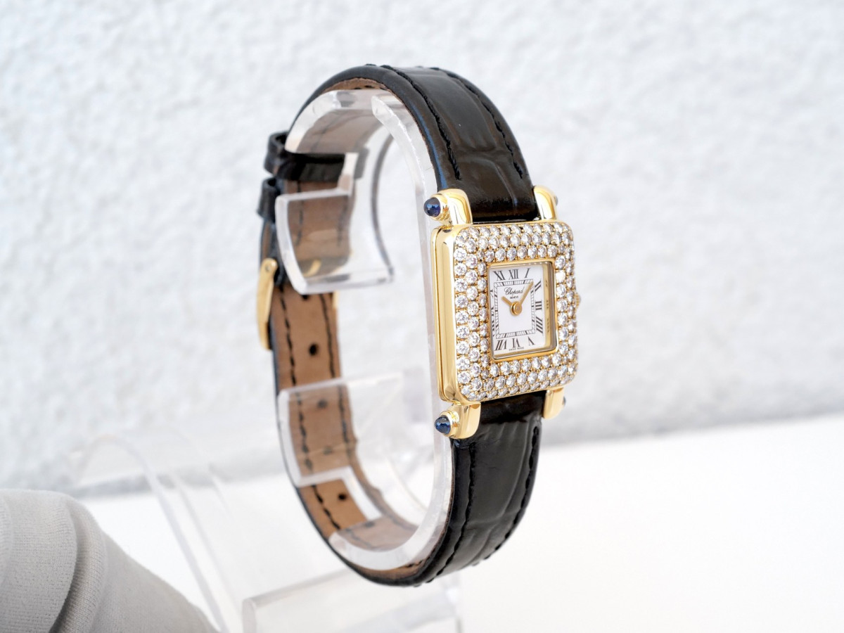 Швейцарские часы Chopard Happy Sport 18K Yellow Gold 2ct Diamonds