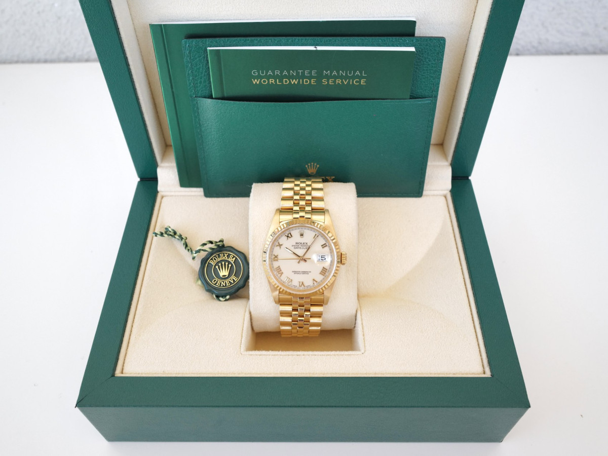 Швейцарские часы Rolex Datejust 36 Jubilee 18K Yellow Gold Cream Ivory Roman Dial