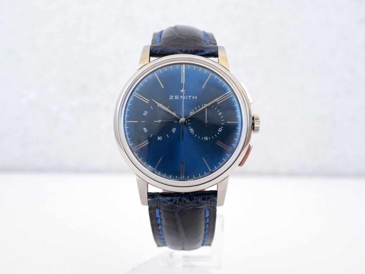 Швейцарские часы Zenith Elite Chronograph Classic Blue Dial 42
