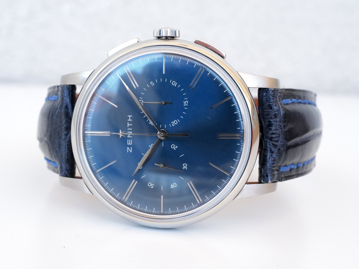 Швейцарские часы Zenith Elite Chronograph Classic Blue Dial 42