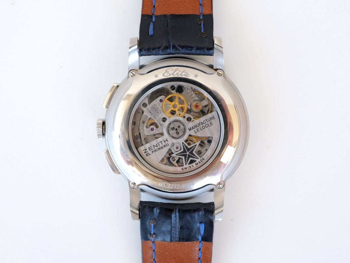 Швейцарские часы Zenith Elite Chronograph Classic Blue Dial 42