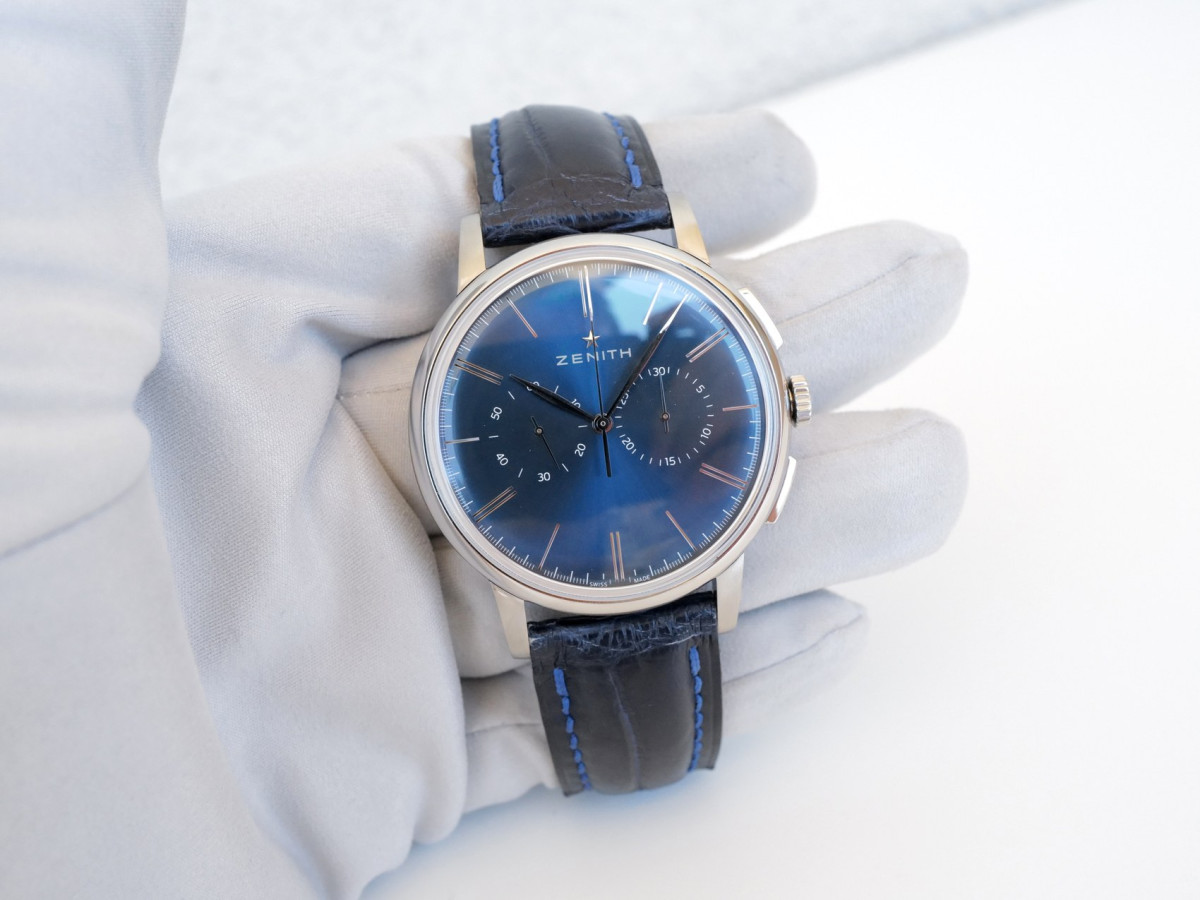 Швейцарские часы Zenith Elite Chronograph Classic Blue Dial 42