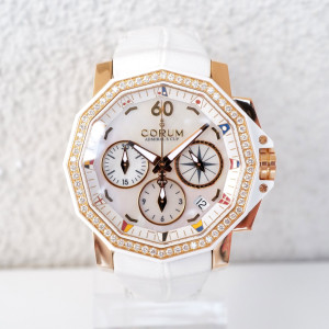 Swiss watch Corum Admirals Cup Challenger Diamonds MOP Dial Limited Edition 18K Rose Gold 40