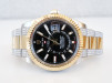 Swiss watch Rolex Sky-Dweller 42 Oyster Steel 18K Yellow Gold Black Dial