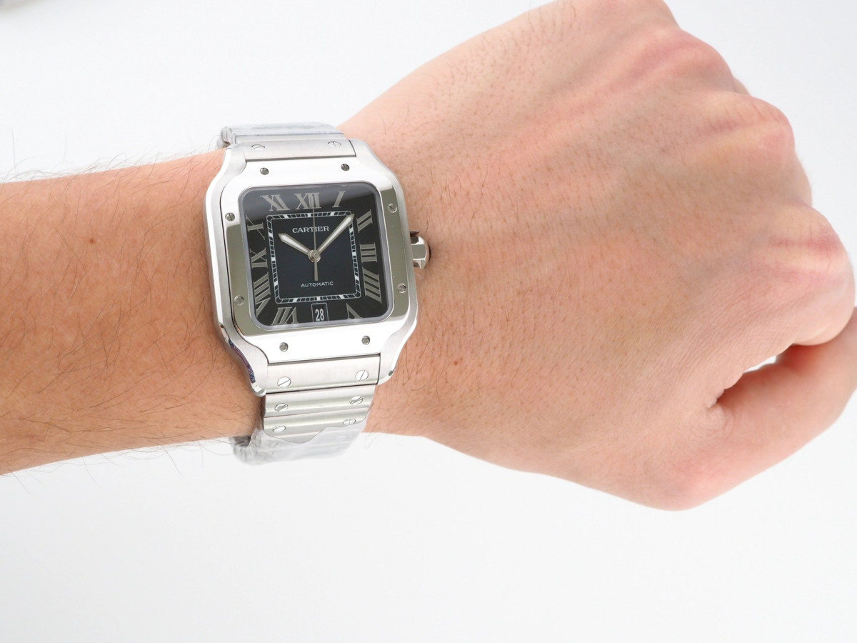 Швейцарские часы Cartier Santos De Cartier Blue Large